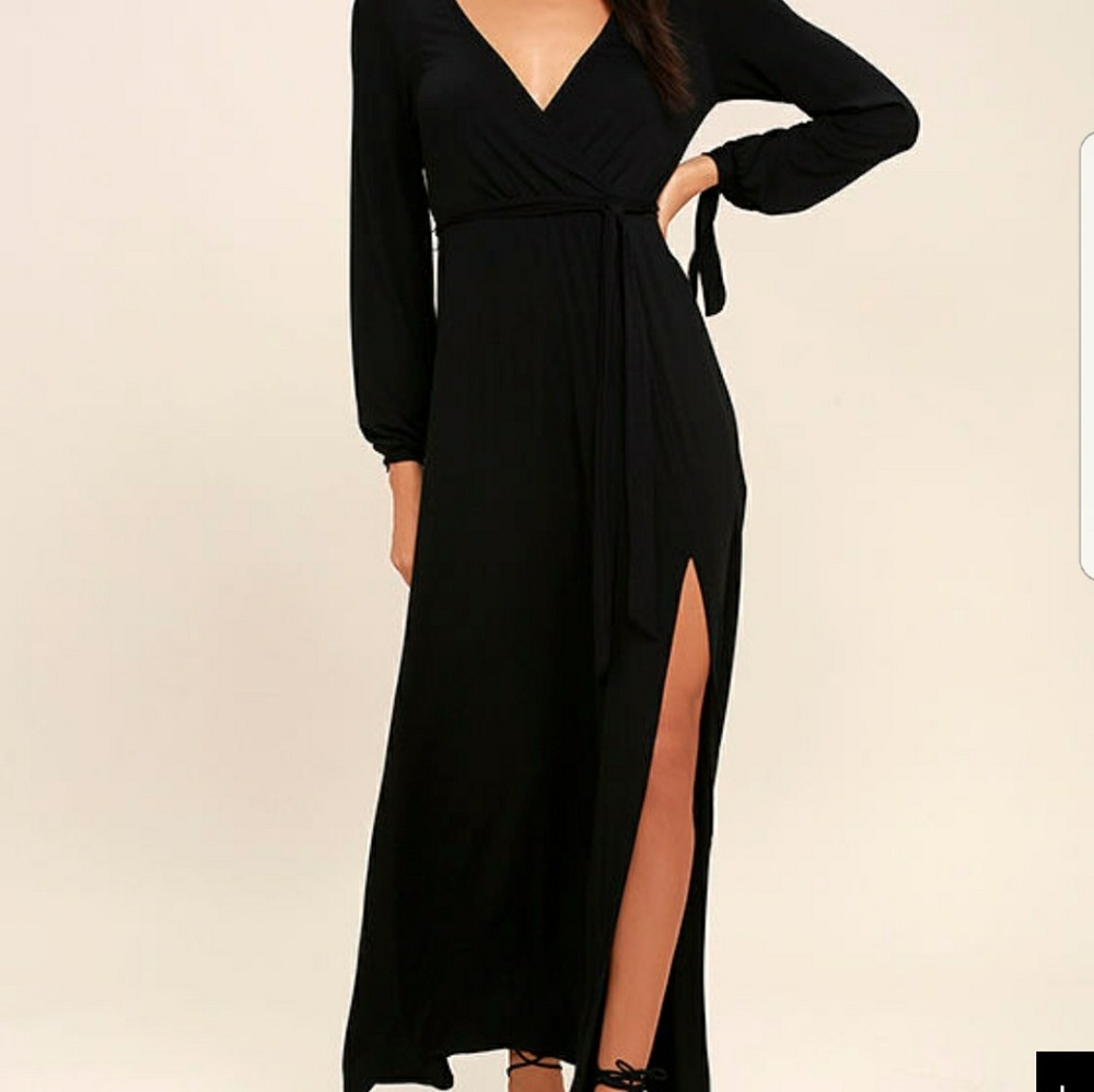 Just the thing black long sleeve maxi dress